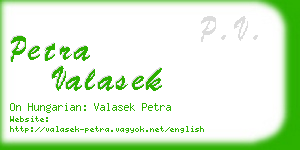 petra valasek business card